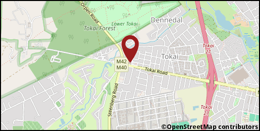 a map with a pin at -34.06216,18.43497